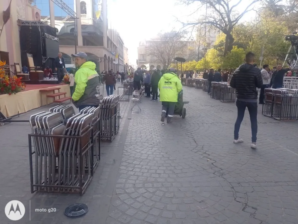 Ya está en marcha el operativo de limpieza tras la Procesión de Milagro