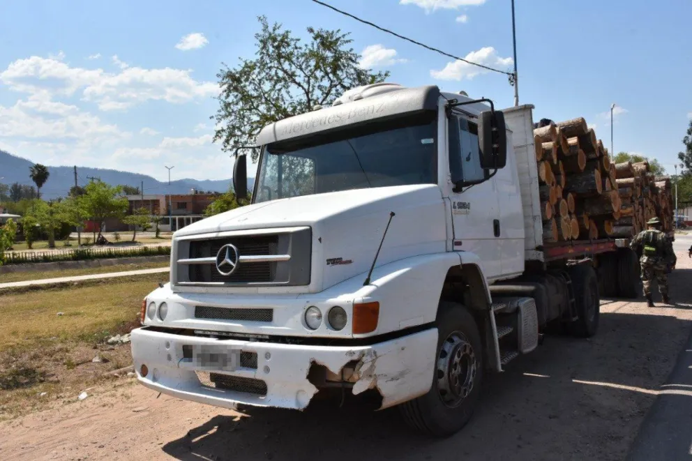 Se secuestró un camión con un cargamento de madera valuado en más de un millón de pesos
