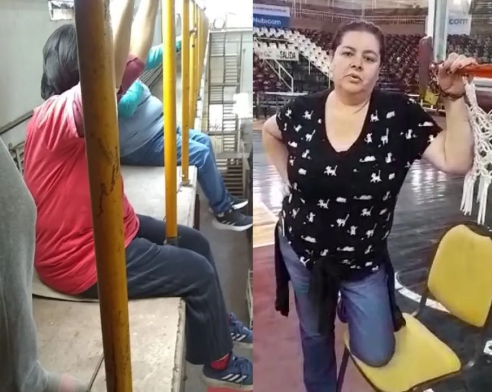 Dos hermanas se encadenaron en el microestadio Delmi y exigen ver al Gobernador