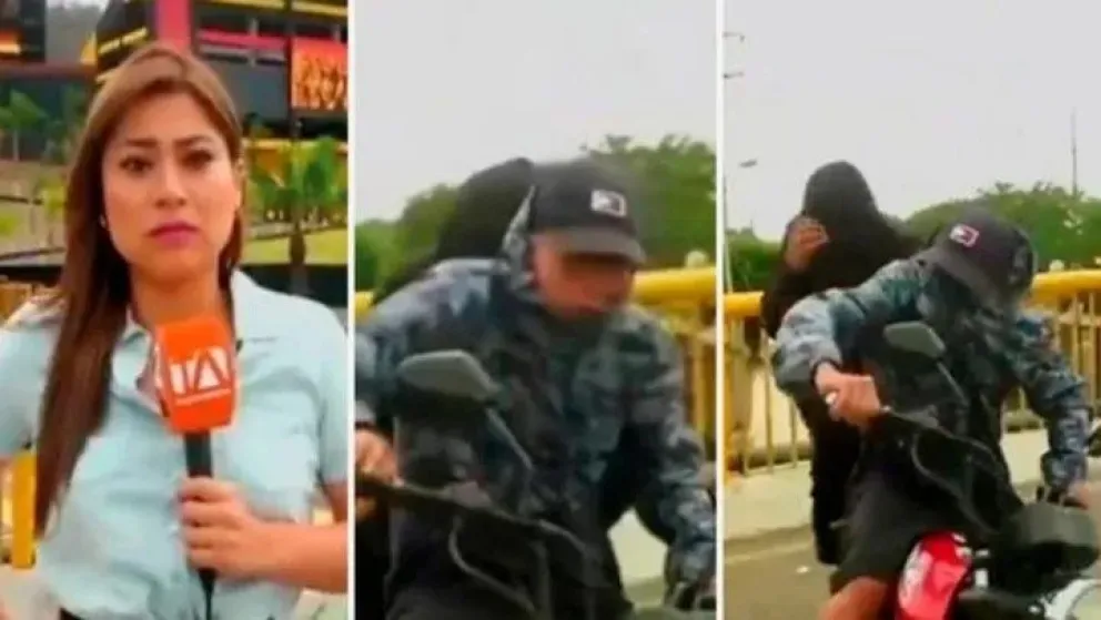 Ladrones intentan robar a periodista mientras transmitía en vivo