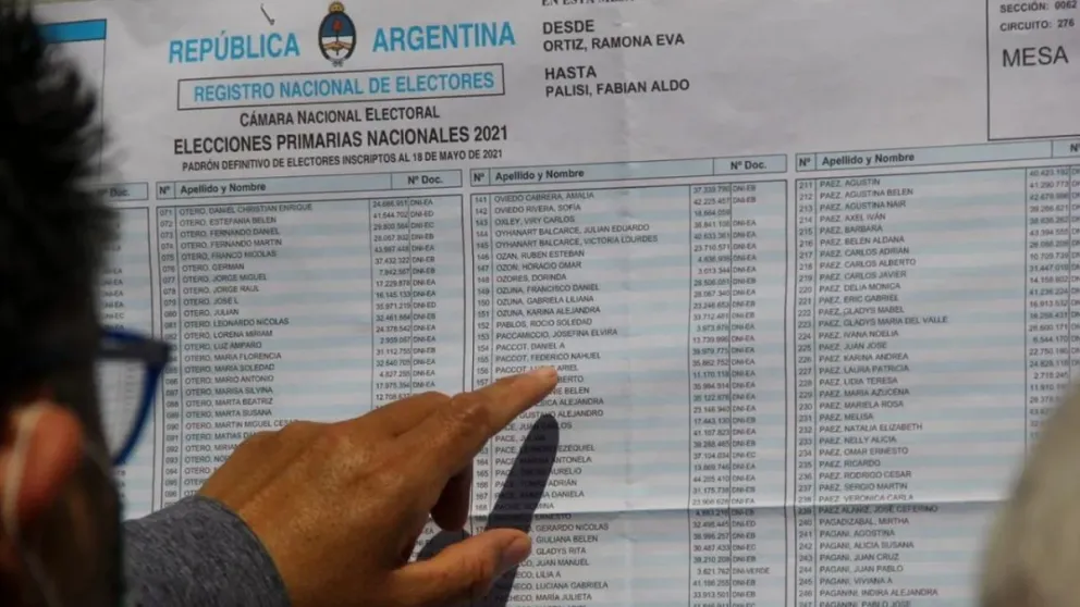 Elecciones del año entrante: ¿hasta cuándo hay tiempo de consultar el padrón electoral? 