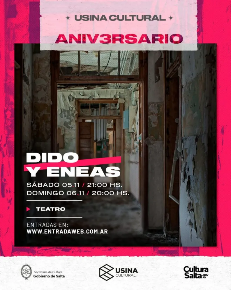 Esta noche se presenta Dido y Eneas en la Usina Cultural 