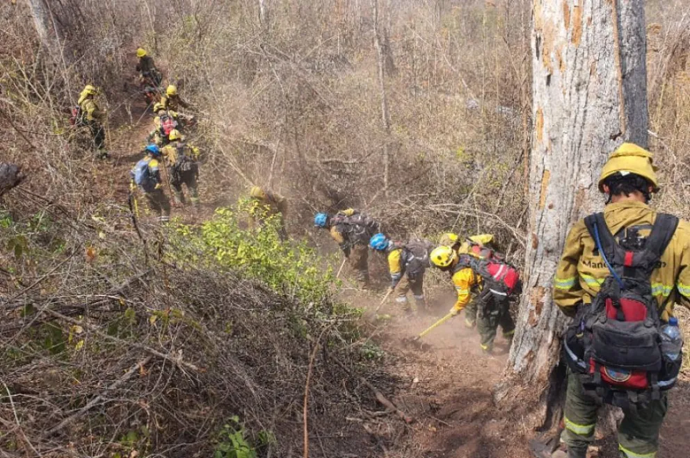 Salta y Jujuy siguen trabajando "codo a codo" para sofocar los incendios en Valle Morado