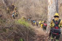 Salta y Jujuy siguen trabajando "codo a codo" para sofocar los incendios en Valle Morado