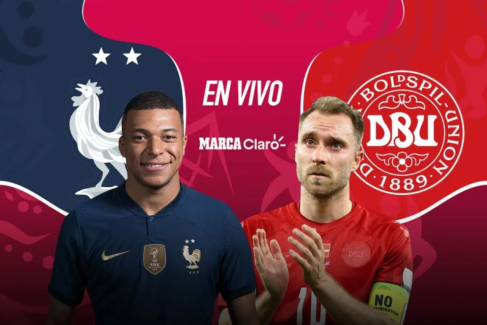 ¡Festeja Francia! Le ganó a Dinamarca por 2 a 1 y se convirtió en el primer equipo en clasificar a octavos