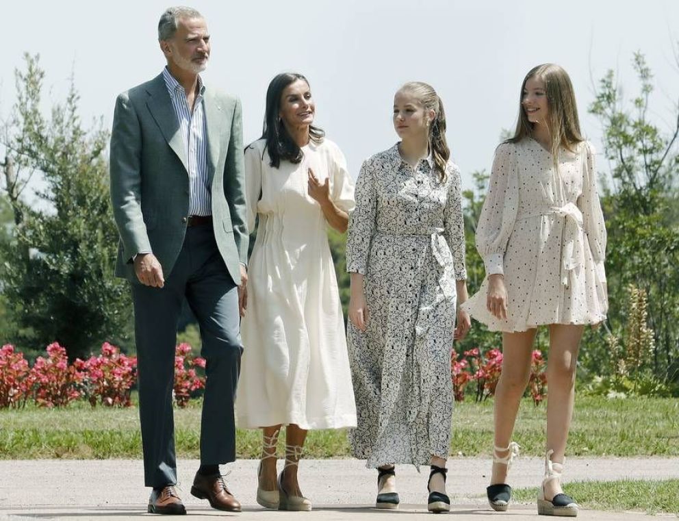 Letizia junto a su familia.