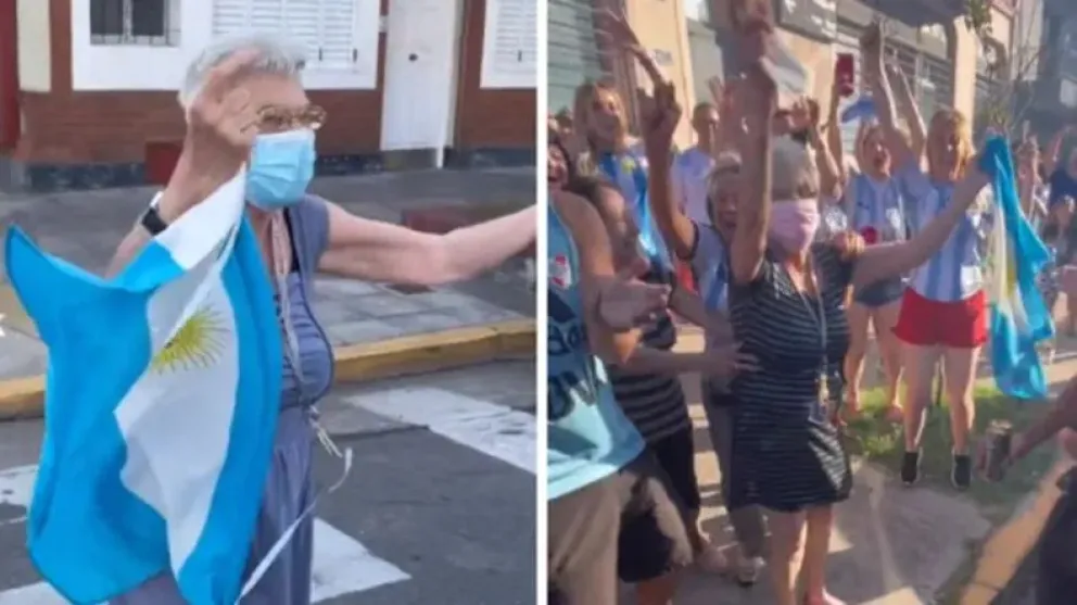 Abuela la la la la: conocé a la jubilada que se hizo viral tras la victoria de Argentina en el Mundial