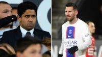 Nasser Al-Khelaïfi y Lionel Messi