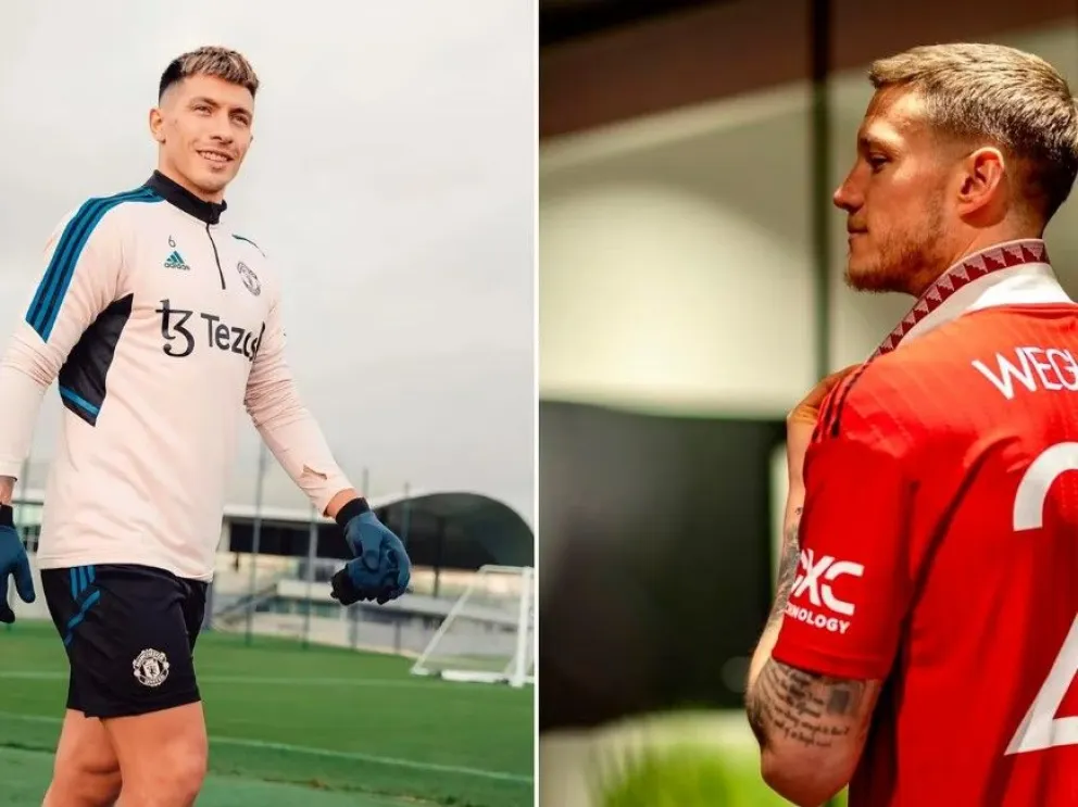 Andá pa' allá, bobo: Lisandro Martínez se reencontró con Wout Weghorst, el holandés que se peleó con Lionel Messi