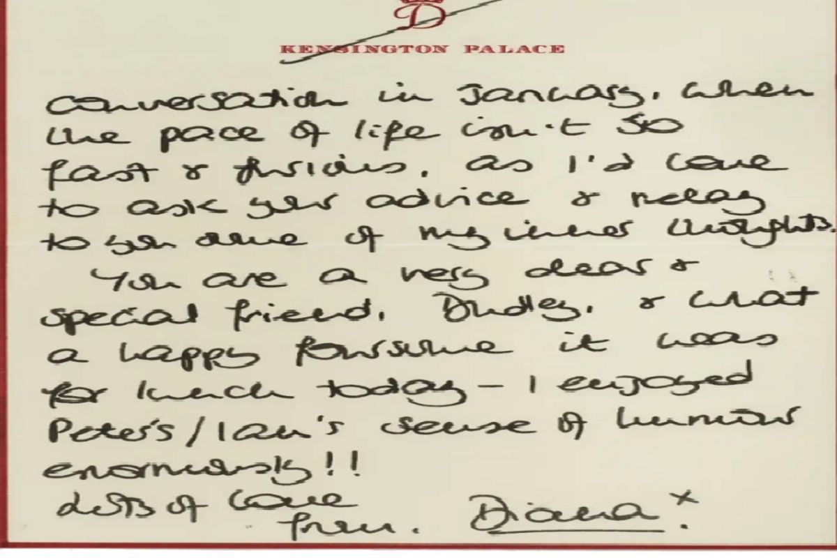 CARTA DE LADY DI