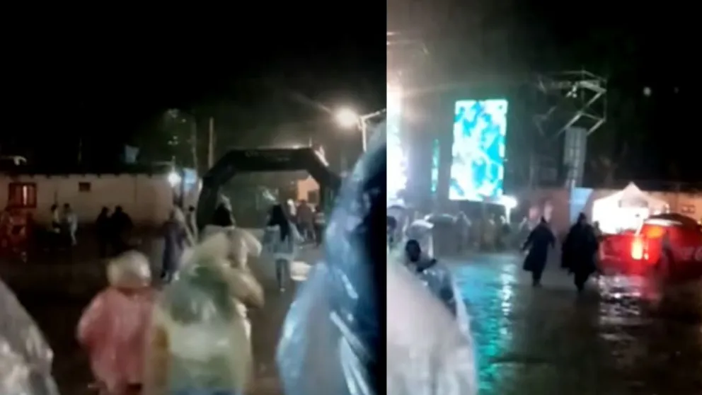 El Festival de San Carlos se vio obstaculizado por la lluvia: se inundó el predio y los equipos de sonido dejaron de funcionar