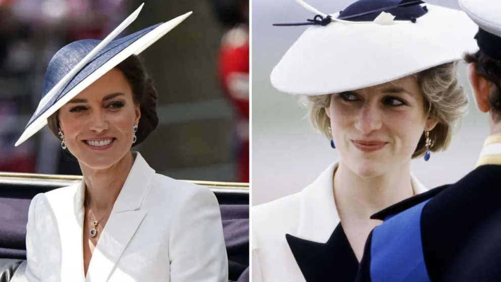 El video del día que a Kate Middleton se le subió el vestido y a Lady Di se le voló el sombrero