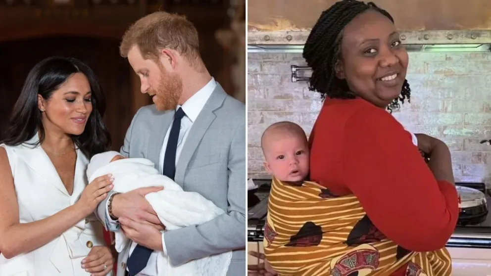 Meghan Markle, príncipe Harry y Lorren Khumalo