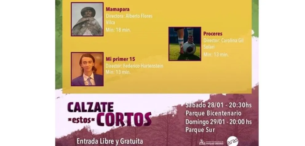 Funciones de cine en los parques del Bicentenario y Sur: conocé el cronograma del fin de semana