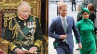 Carlos III, príncipe Harry y Meghan Markle