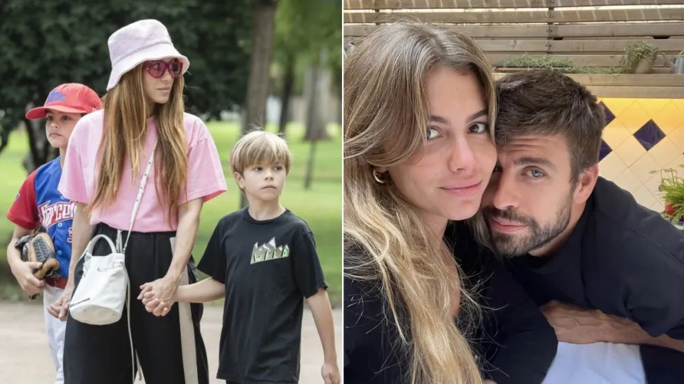 Shakira, Sasha, Gerard Piqué y Clara Chía Marti