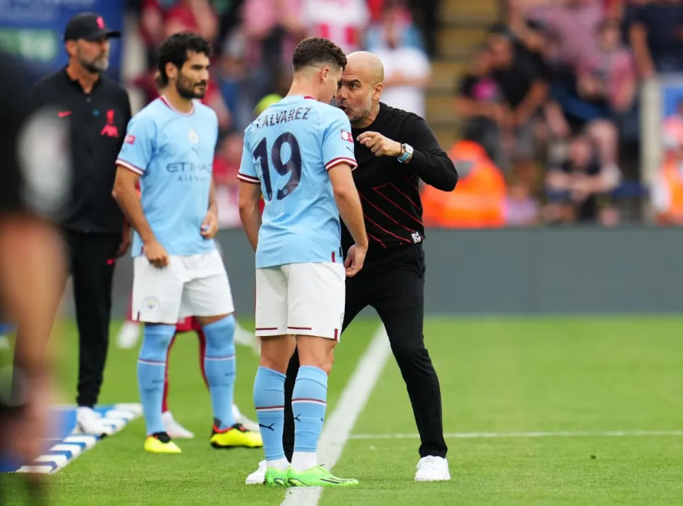 Lo que dijo Pep Guardiola sobre Julián Álvarez tras la derrota del Manchester City