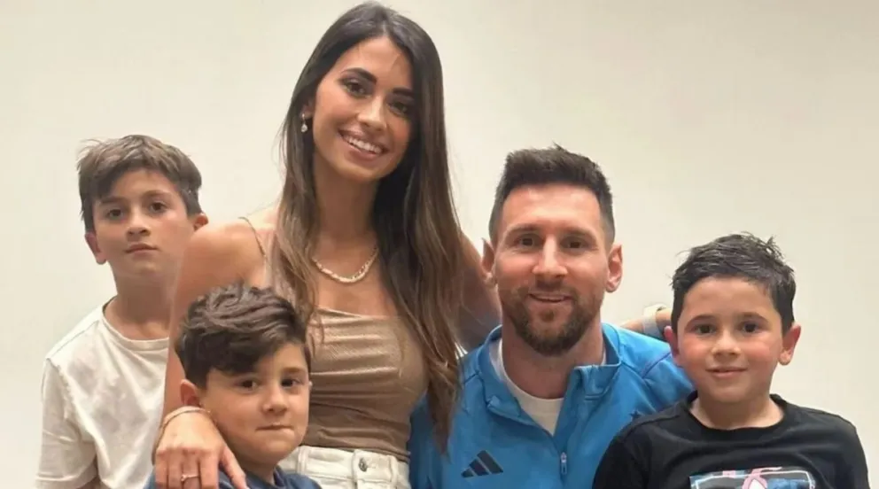 ¿Competencia para el Dibu Martínez? El tierno posteo de Lionel Messi mostrando a su hijo, Ciro, atajando