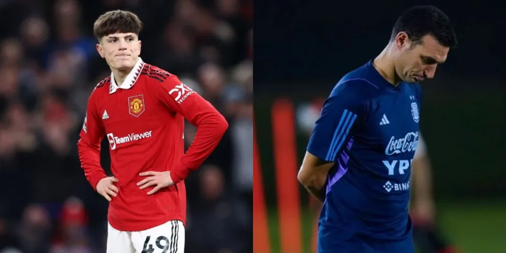 Alejandro Garnacho brilla en el Manchester United, pero Scaloni tomó una decisión que lo destrozará 