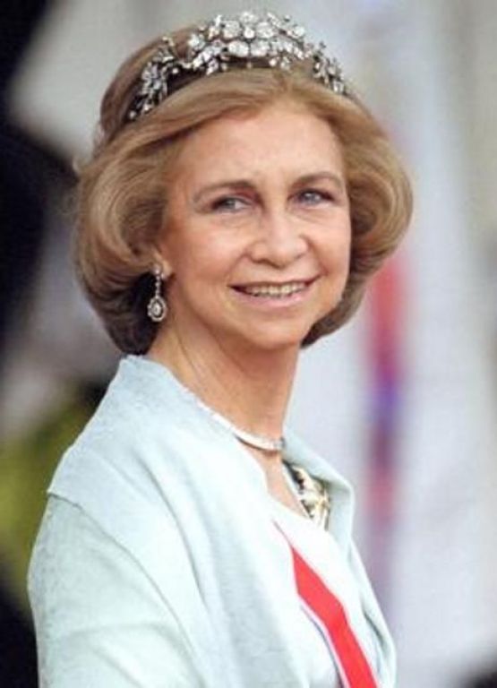La diadema floral de la reina Sofía.