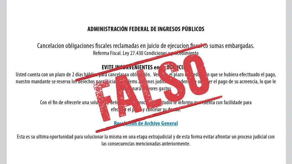Nueva modalidad de estafa: la AFIP alerta circulación de un mail falso