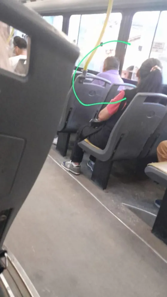 Desagradable experiencia en SAETA: Una mujer fue acosada por un adulto mayor en el colectivo