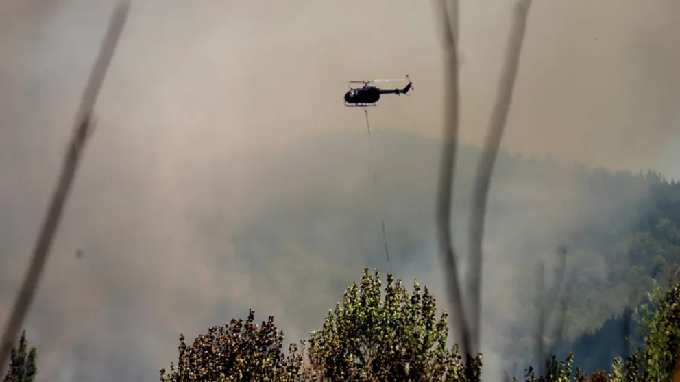 Fuertes incendios forestales en Corrientes, Entre Ríos y Chubut