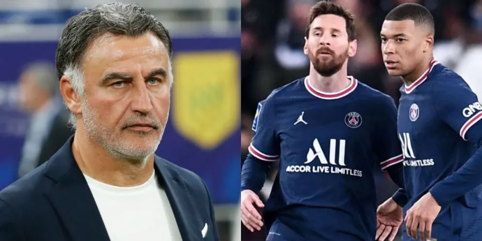 La insólita petición de Christophe Galtier a Lionel Messi y Kylian Mbappé para salvar al PSG 