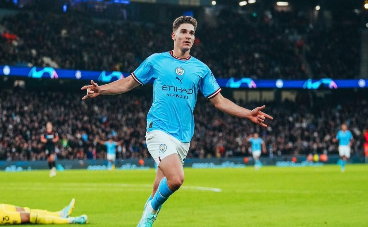 Juli&aacute;n la "Ara&ntilde;a" &Aacute;lvarez anot&oacute; el primer gol del Manchester City esta tarde de s&aacute;bado