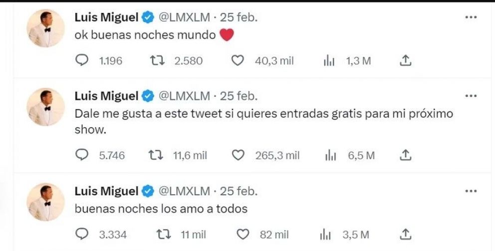Twitter Luis Miguel.