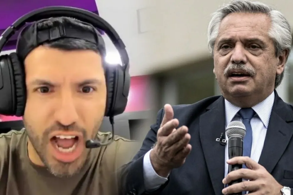El Kun Agüero se burló de la forma de hablar del presidente Alberto Fernández y generó polémica en las redes