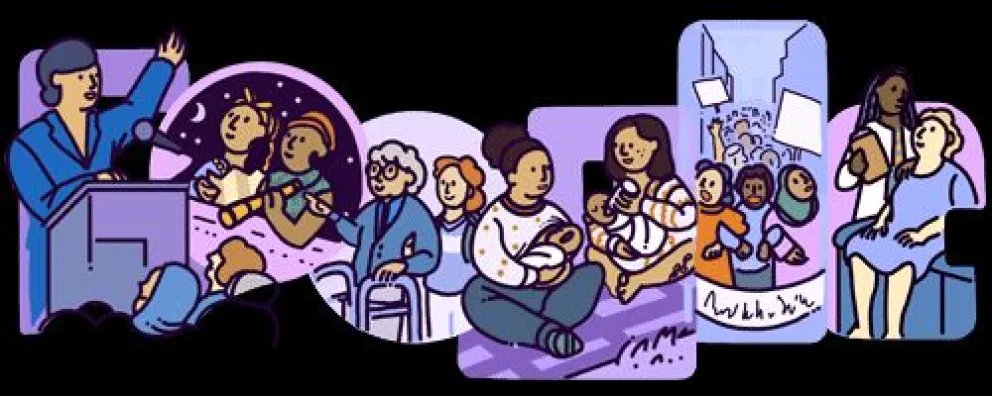8M: el Día Internacional de la Mujer es el nuevo protagonista del doodle de Google