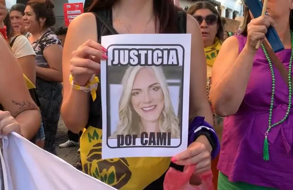 8M: la hermana de Camila Spears en la marcha