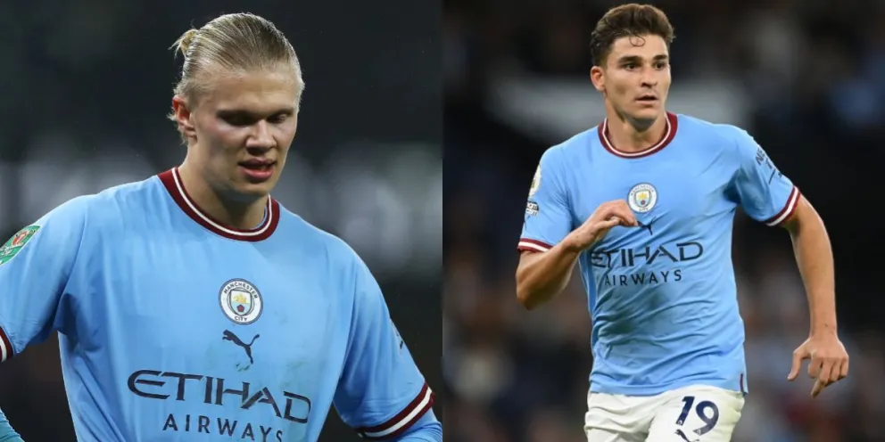 La preocupación de Erling Haaland al ver que lo que logró Julián Álvarez en el Manchester City