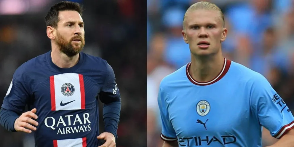 Lionel Messi humilló a Erling Haaland luego de que el delantero igualara su récord en Champions