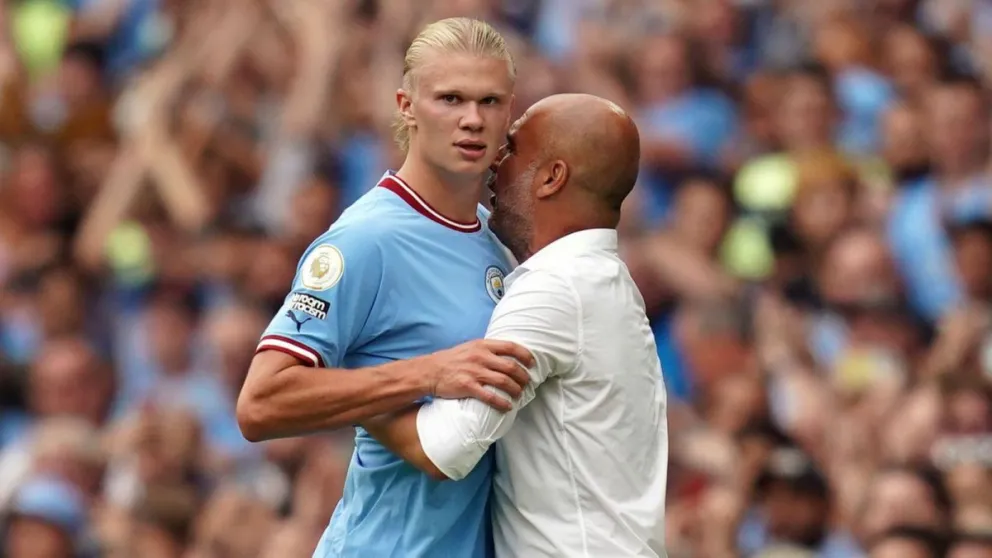 La furiosa frase de Erling Haaland a Pep Guardiola luego de impedirle romper el récord de Lionel Messi