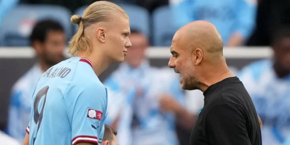Pep Guardiola rompió el silencio:  así reaccionó Haaland al ser sustituido por Julián Álvarez