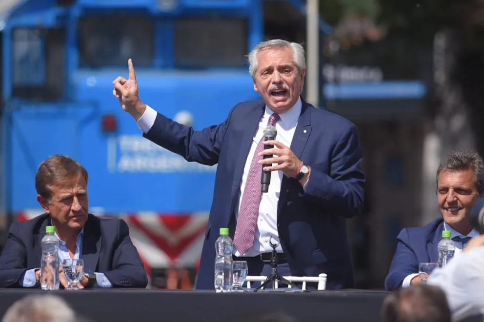 Alberto Fernandez estuvo presente en un acto de inauguración en Mendoza