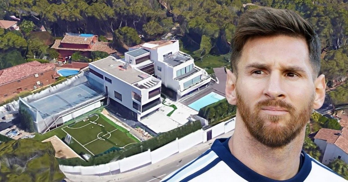 La mansión de Messi en Barcelona.