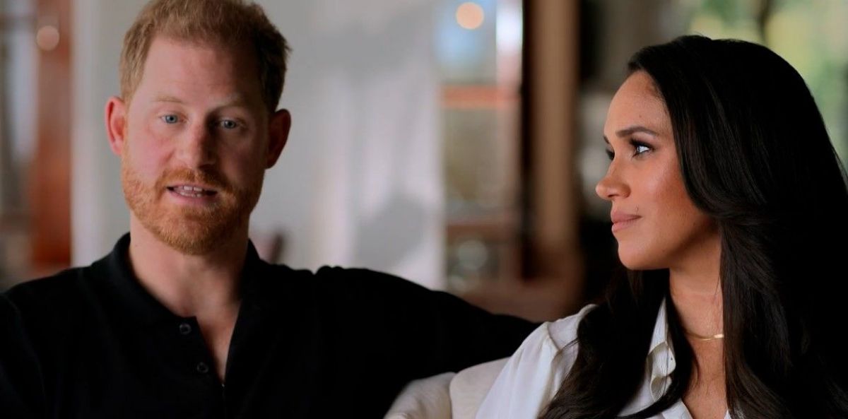 Príncipe Harry y Meghan durante una entrevista.