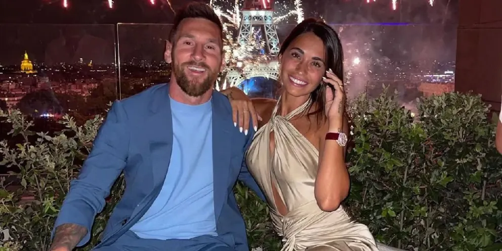 Las fotos de Antonela Roccuzo y Lionel Messi viendo los partidos de Thiago y Mateo en Inter Miami