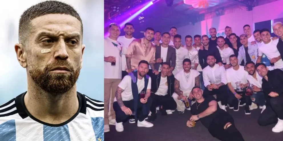 Lo que hizo el Papu Gómez mientras la Selección Argentina festejaba en el predio de la AFA