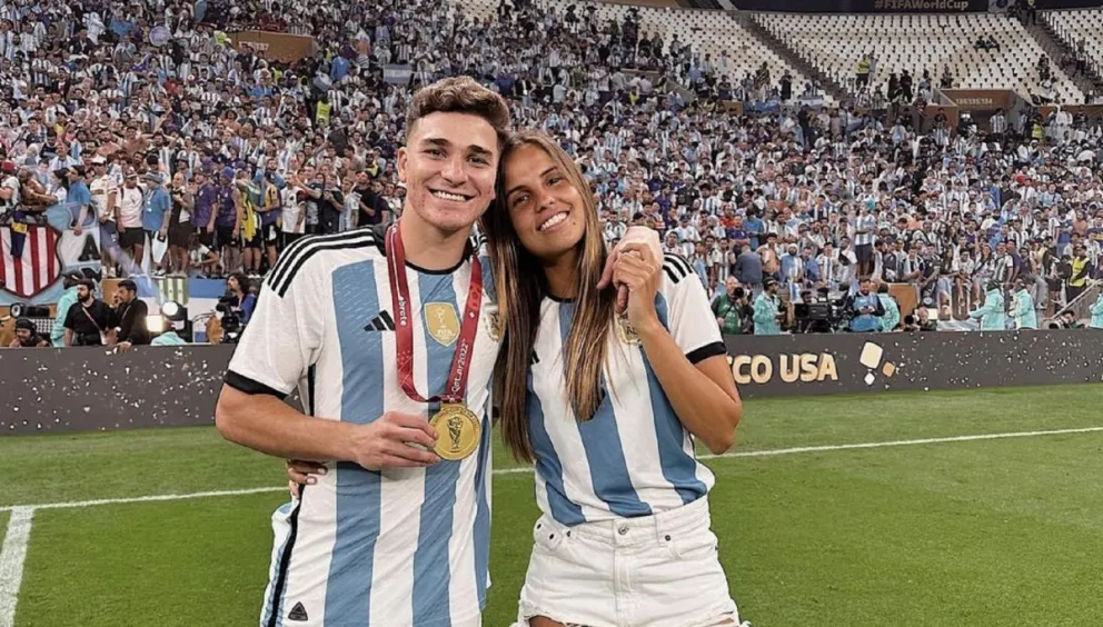 El video de la increíble escena de celos de la novia de Julián Álvarez que se hizo viral en redes