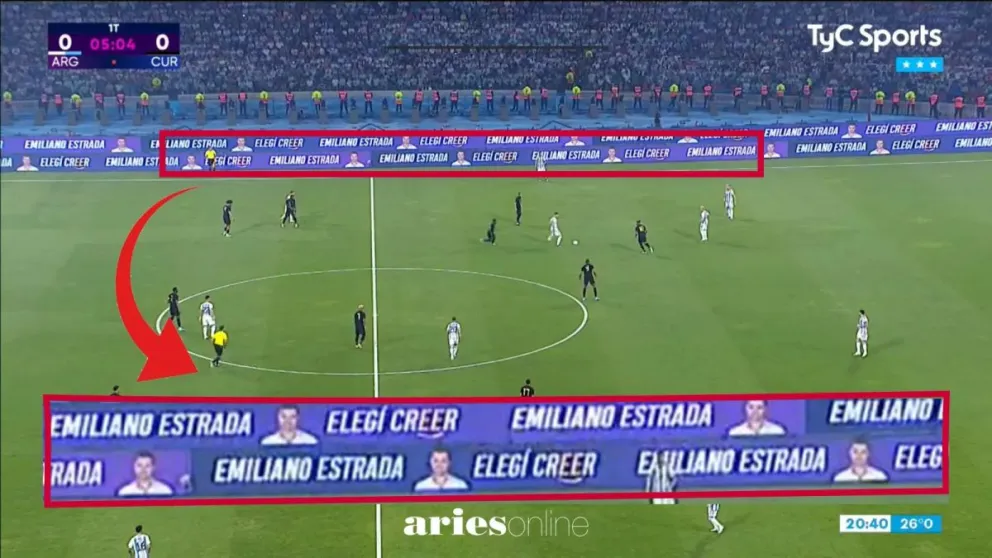 “Me salió gratis”: Emiliano Estrada habló sobre la publicidad en el partido de la Selección Argentina