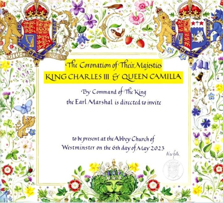 La invitaci&oacute;n a la coronaci&oacute;n.