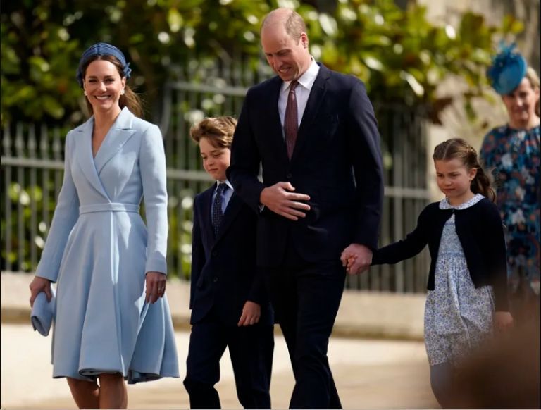 Kate Middleton junto a su familia.