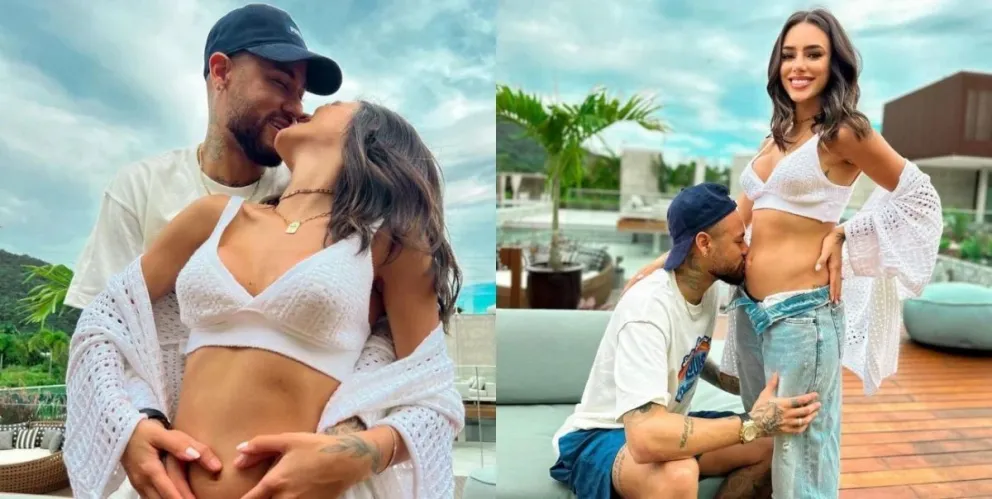 Mientras sigue en tensión con el PSG, Neymar anunció que va a ser padre junto a su novia, Bruna Biancardi