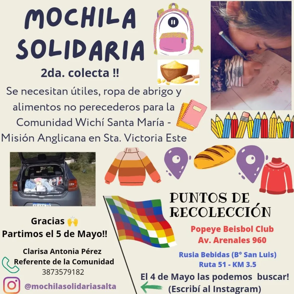 Agustina Matwiejuk: “Son 400 chicos que necesitan útiles, ropa de abrigo, alimentos no perecederos”