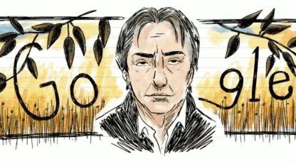 Quién fue Alan Rickman, el nuevo protagonista del doodle de Google
