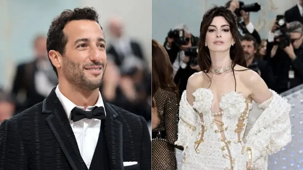 Estas fueron las inesperadas palabras de Anne Hathaway a un expiloto de F1 en la MET Gala 2023